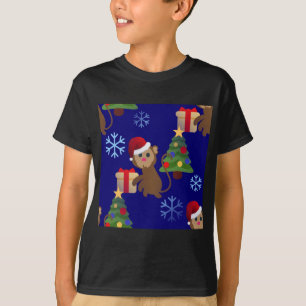 weihnachtsmann Weihnachtsaffe Emoji T-Shirt
