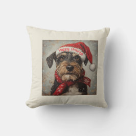 Weihnachtsmann, Weihnachtsbaum, Hund, Kissen