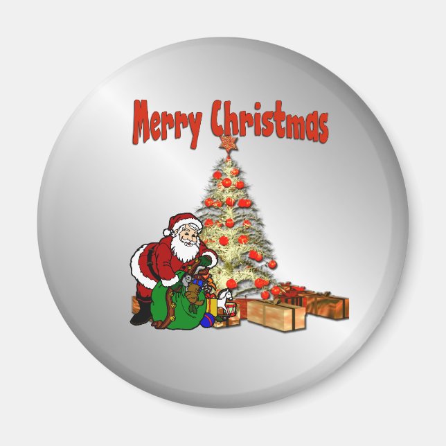 Weihnachtsmann-Weihnachtsbaum Magnet (Vorne)