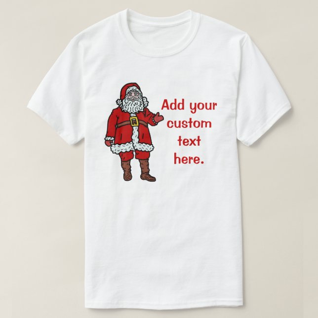 Weihnachtsmann-WeihnachtsCartoon personalisiert T-Shirt (Design vorne)