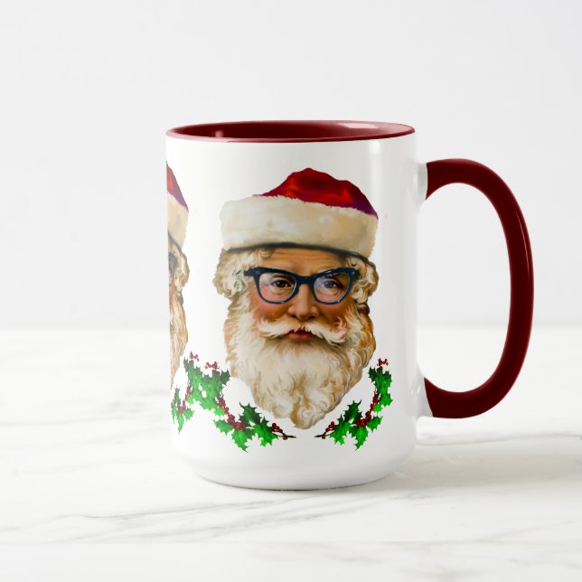 Weihnachtsmann & Weihnachtsdesign Tasse (Rechts)