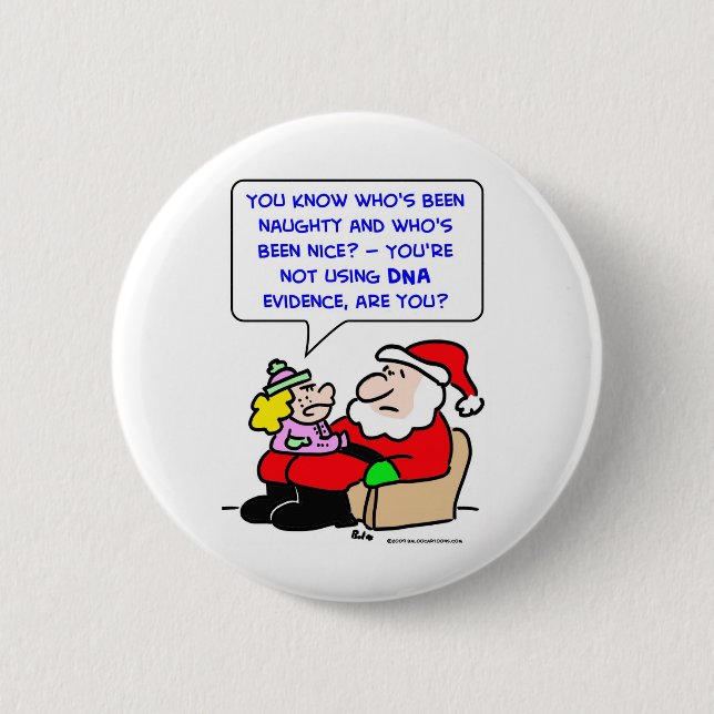 Weihnachtsmann-Weihnachtsdna-Beweis Button (Vorderseite)
