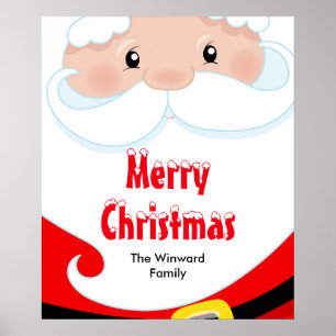 Weihnachtsmann-Weihnachtsfeier-Schild Poster