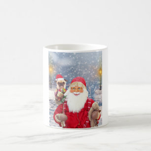 Weihnachtsmann Weihnachtsgeschenke Mops Dog Kaffeetasse