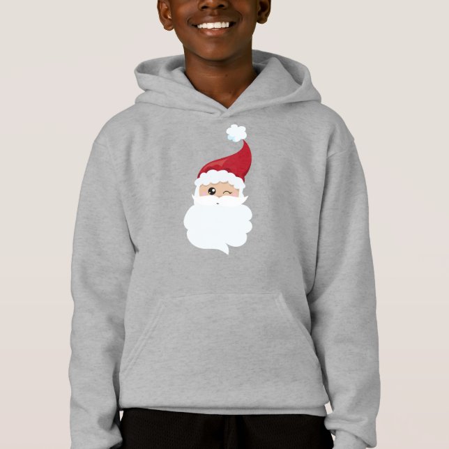Weihnachtsmann, Weihnachtsmannmütze, Winking Santa Hoodie (Vorderseite)