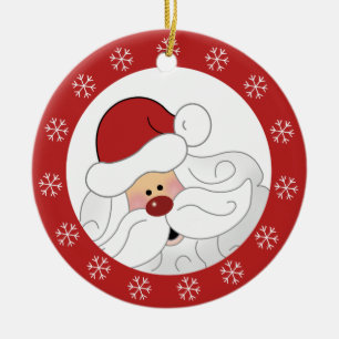 Weihnachtsmann-Weihnachtsverzierung {rote Keramik Ornament