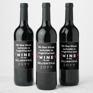 Weihnachtsmann Wein Lover Typografie Weinetikett