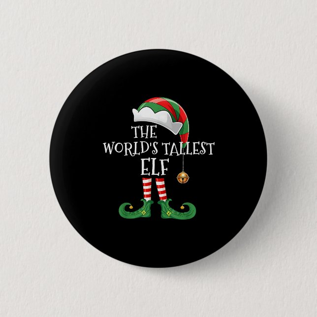 Weihnachtsmann Weltweit Höchster Elf Passende Fami Button (Vorderseite)