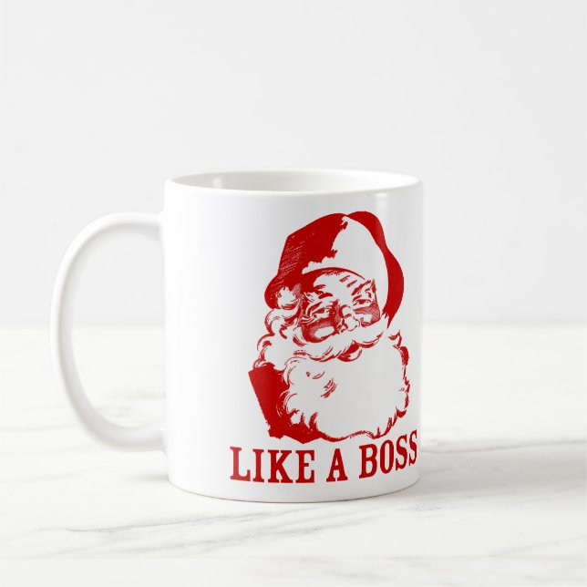Weihnachtsmann "WIE ein CHEF" Kaffeetasse (Links)