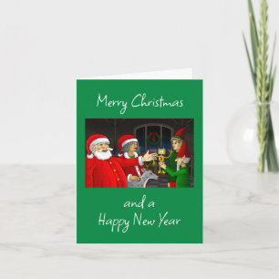 Weihnachtsmann-Workshop Weihnachtskarte Feiertagskarte