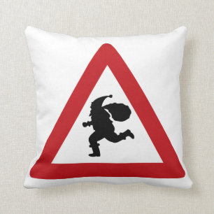 Weihnachtsmann-Zeichen, Dröbak, Norwegen Kissen