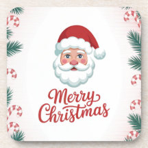 Weihnachtsmann-Zuckerrohr-Plastik-Untersetzer-Set