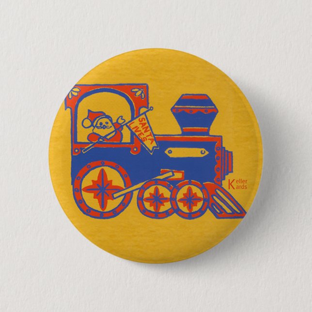 Weihnachtsmann-Zug Button (Vorderseite)