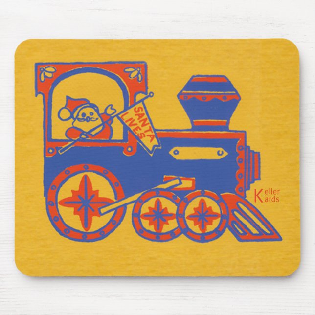 Weihnachtsmann-Zug Mousepad (Vorne)