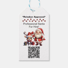 Weihnachtsmann Zwei-Seiten-Geschäftskarte Bearbeit Geschenkanhänger