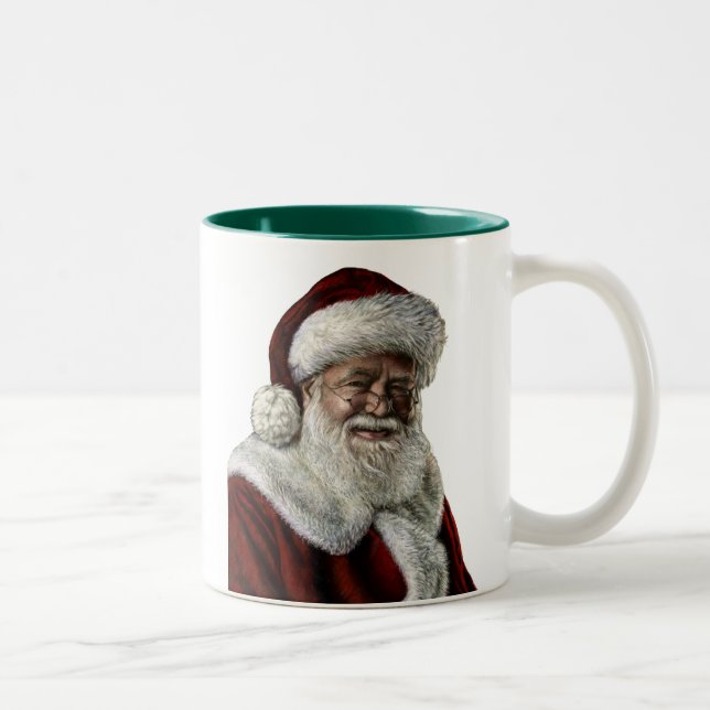 Weihnachtsmann Zweifarbige Tasse (Rechts)
