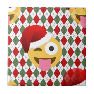 weihnachtsmann zwinker emoji fliese