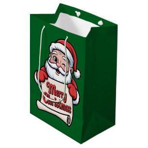 Weihnachtsmann Zwinker 👀 "Frohe Weihnachten" Mittlere Geschenktüte