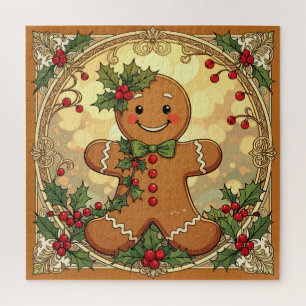 Weihnachtsmänner-Gingerbread-Mann-Kekse Festlich W Puzzle