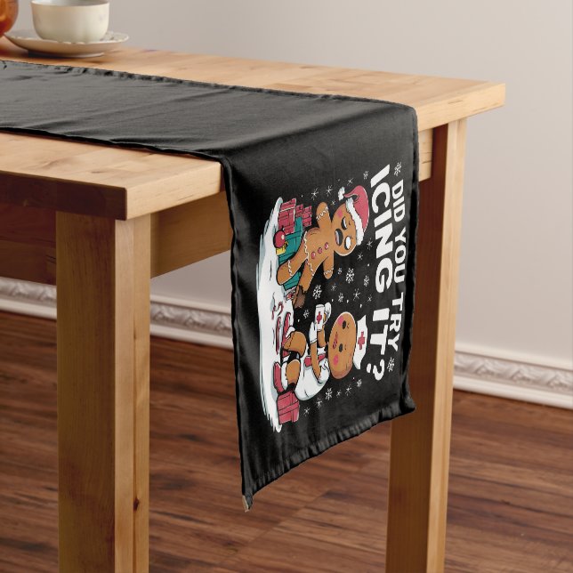 Weihnachtsmänner haben Sie versucht, es Lebkuchen  Kurzer Tischläufer (Beispiel)