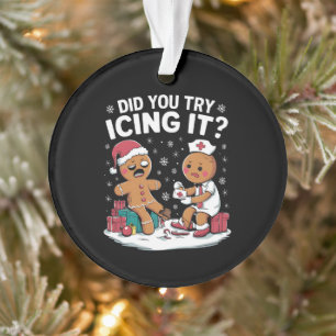 Weihnachtsmänner haben Sie versucht, es Lebkuchen  Ornament