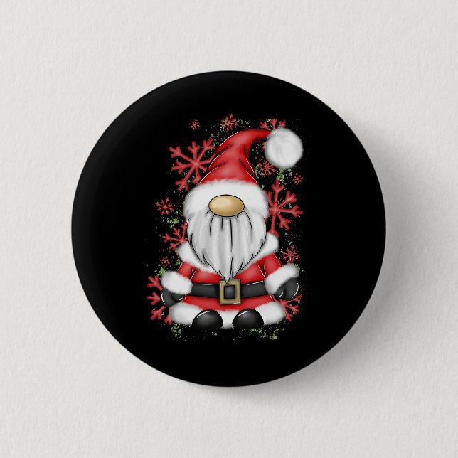 Weihnachtsmänner Herr Claus Santa Gnom Weihnachts- Button (Vorderseite)