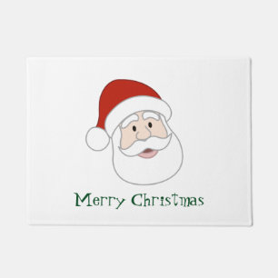 Weihnachtsmannillustration u. -text fußmatte