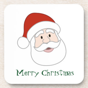 Weihnachtsmannillustration u. -text getränkeuntersetzer