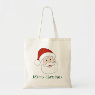 Weihnachtsmannillustration u. -text tragetasche
