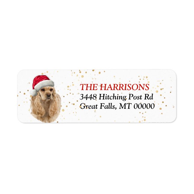 Weihnachtsmannmütze American Cocker Spaniel Rückse (Vorne)