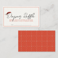 Weihnachtsmannmütze Baby Showdiaper Raffle Ticket