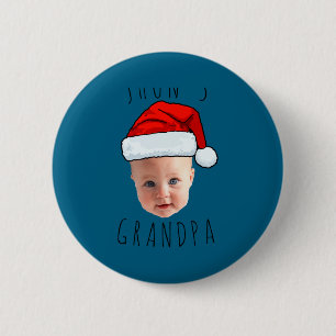 Weihnachtsmannmütze Babygesicht Weihnachtsfoto _1 Button