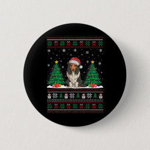 Weihnachtsmannmütze Barted Collie Dog Xmas Tree Li Button