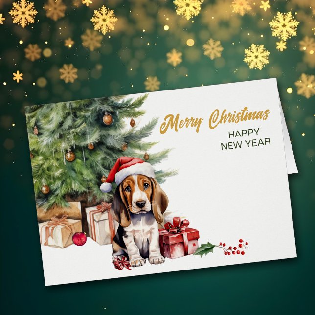 Weihnachtsmannmütze Basset Hound Welpe Hund Weihna (Von Creator hochgeladen)
