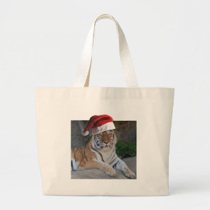 Weihnachtsmannmütze Bengalisch Tiger Jumbo Stoffbeutel