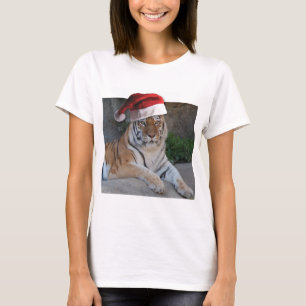 Weihnachtsmannmütze Bengalisch Tiger T-Shirt