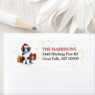 Weihnachtsmannmütze Border Collie Welpengeschenke