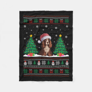 Weihnachtsmannmütze Boykin Spaniel Hund Xmas Tree Fleecedecke