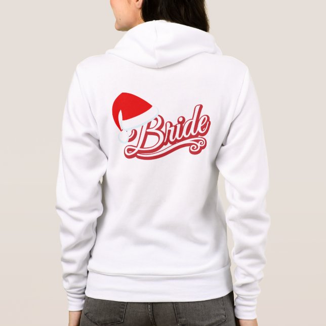 Weihnachtsmannmütze Bride Sweat Shirt weiß (Rückseite)