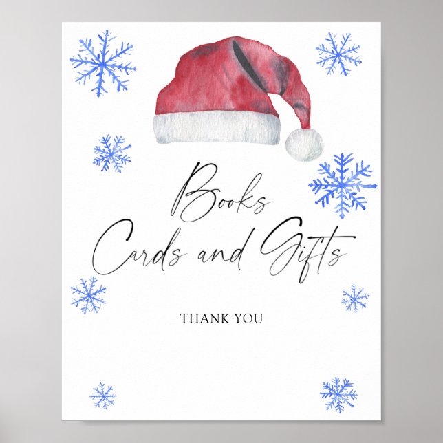 Weihnachtsmannmütze - BÜCHERKARTEN UND GIBT Poster (Vorne)
