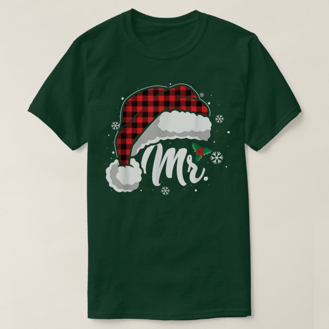 Weihnachtsmannmütze Buffalo Karierter Weihnachtsco T-Shirt (Design vorne)