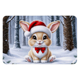 Weihnachtsmannmütze Bunny Magnet