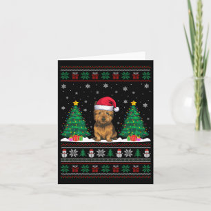 Weihnachtsmannmütze Cairn Terrier Dog Xmas Tree Li Karte