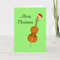 Weihnachtsmannmütze Cello Weihnachten