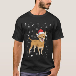 Weihnachtsmannmütze Chihuahua Chiwawa Hund T-Shirt