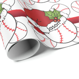 Weihnachtsmannmütze Christmas Baseball | DIY Name Geschenkpapier