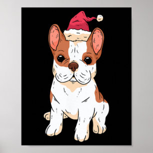 Weihnachtsmannmütze Christmas Pajama Dog Welpe Dog Poster