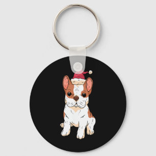 Weihnachtsmannmütze Christmas Pajama Dog Welpe Dog Schlüsselanhänger