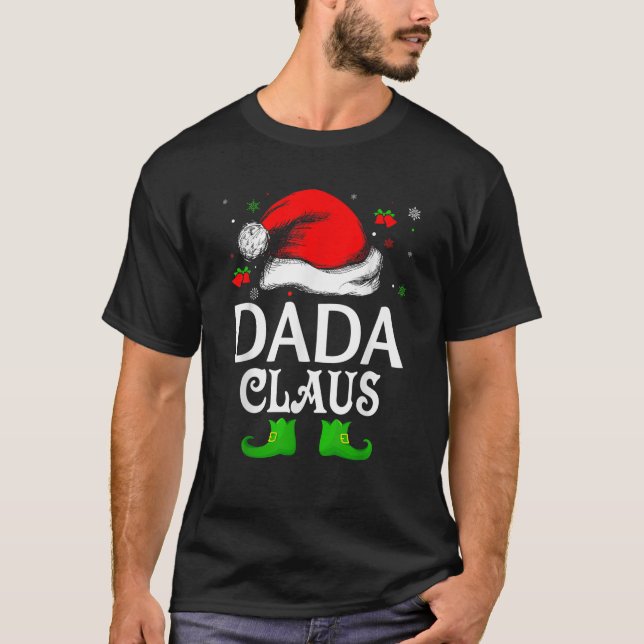 Weihnachtsmannmütze Dada Claus Elf Funny Ugly Chri T-Shirt (Vorderseite)