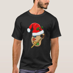 Weihnachtsmannmütze der Farbpalette für Künstler T-Shirt
